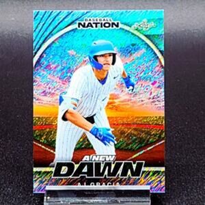 AJ Gracia 1/3 A New Dawn Blue Shimmer Insert Atlanta Braves Top Prospect
